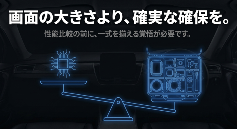 性能比較の前に一式を確実に揃える覚悟を促すテキスト
