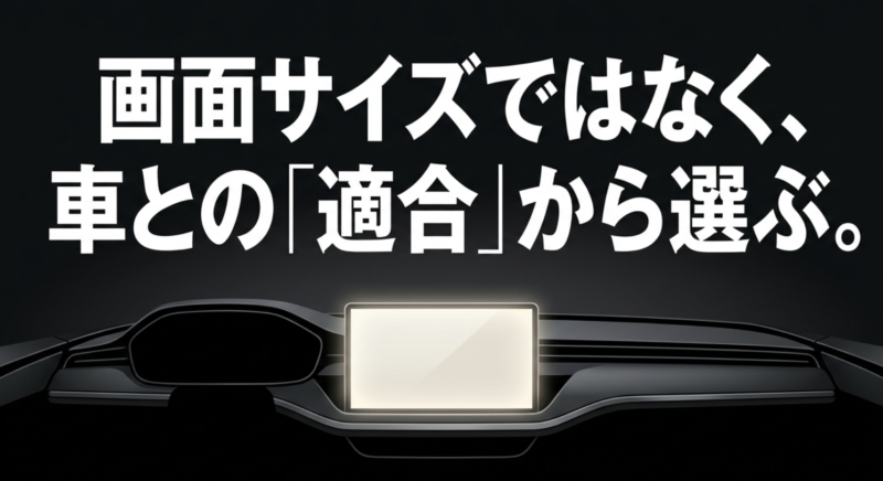 画面サイズではなく車との適合から選ぶというアルパインナビ選びの基本